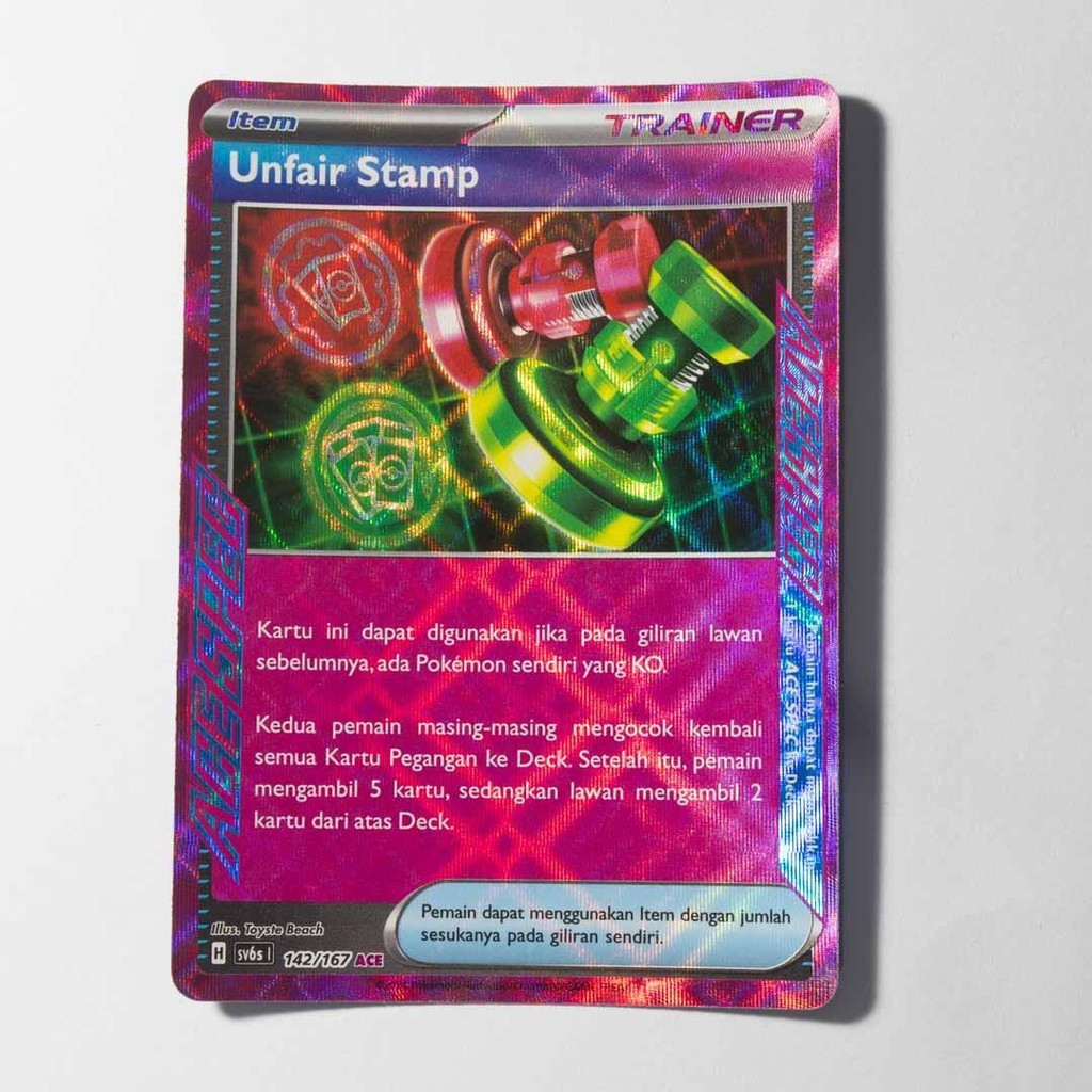 Unfair Stamp ACE 142/167 SV6s Topeng Transfigurasi Kartu Pokemon TCG Original Indonesia