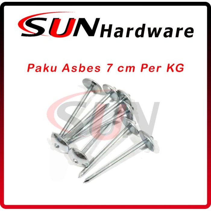 [BERGARANSI] Harga Promo Paku Payung Seng 7 Cm 3 Inch Per Kg Asbes Atap Plastik Fiber Karpet Berkual