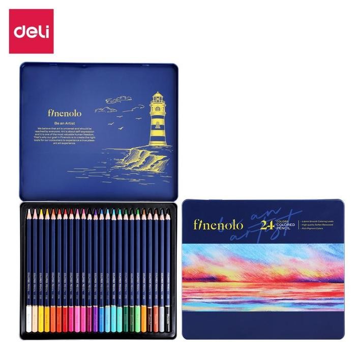 

Ready GACOR FINENOLO Deli Combo Pensil Warna Hybrid 24/36/48/72 + SketchBook Free Pensil Mekanik, 2 Isi Pensil Mekanik dan Penghapus Kertas Pencil Peralatan Stationery - Isi 24 Warna + Bonus
