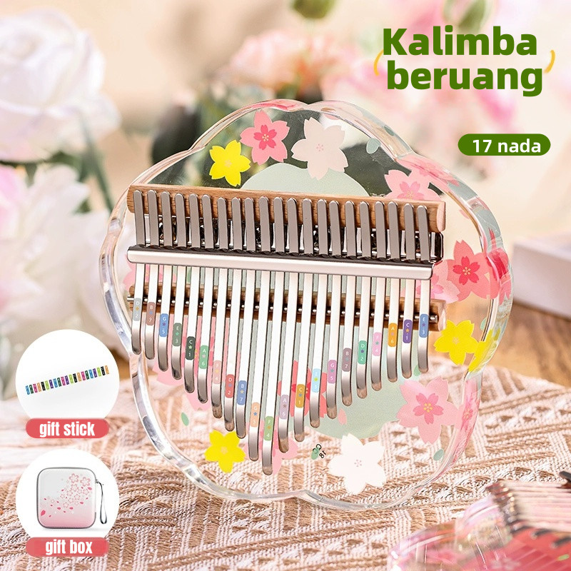 Kalimba 17 Keys Acrylic Alat Musik Kalimba/ Alat Musik Kalimba 17 Keys Acrylic Bonus Tas/Kalimba17
