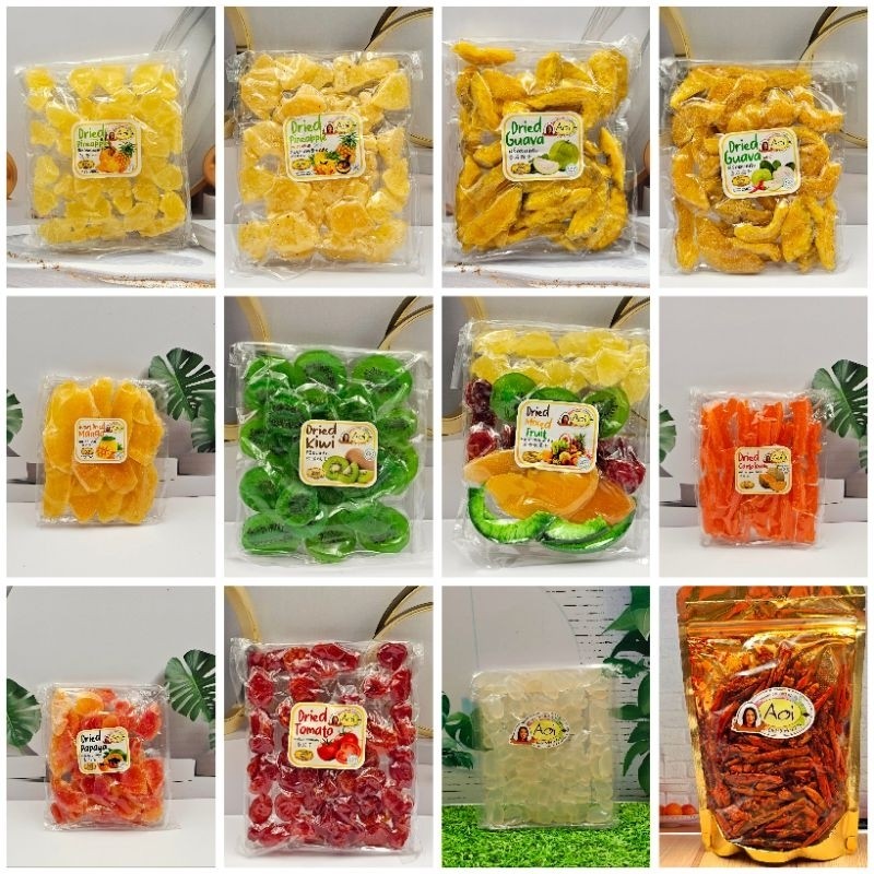 [Ready] Buah Kering / Dried Fruit Mango / Dried Jackfruit / Dried Kiwi Aoi Bangkok