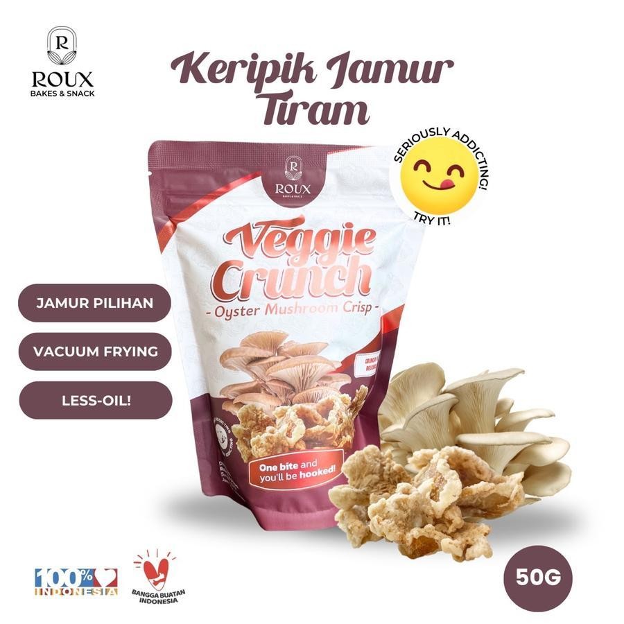 

VEGGIE CRUNCH KERIPIK JAMUR TIRAM 50g - OYSTER MUSHROOM CRISP