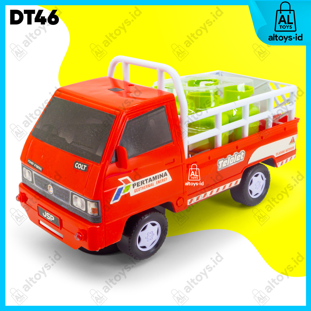 Mainan Mobil Pick up L300 Tukang Gas LPG BO Bisa Berjalan Musik Lampu DT46