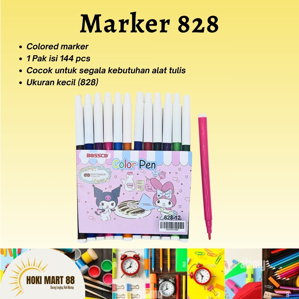 

(1 GROSS) Spidol BOSSCO 12 WARNA KECIL/ Spidol 12 warna BOSSCO/ BOSSCO pw 12 warna kecil