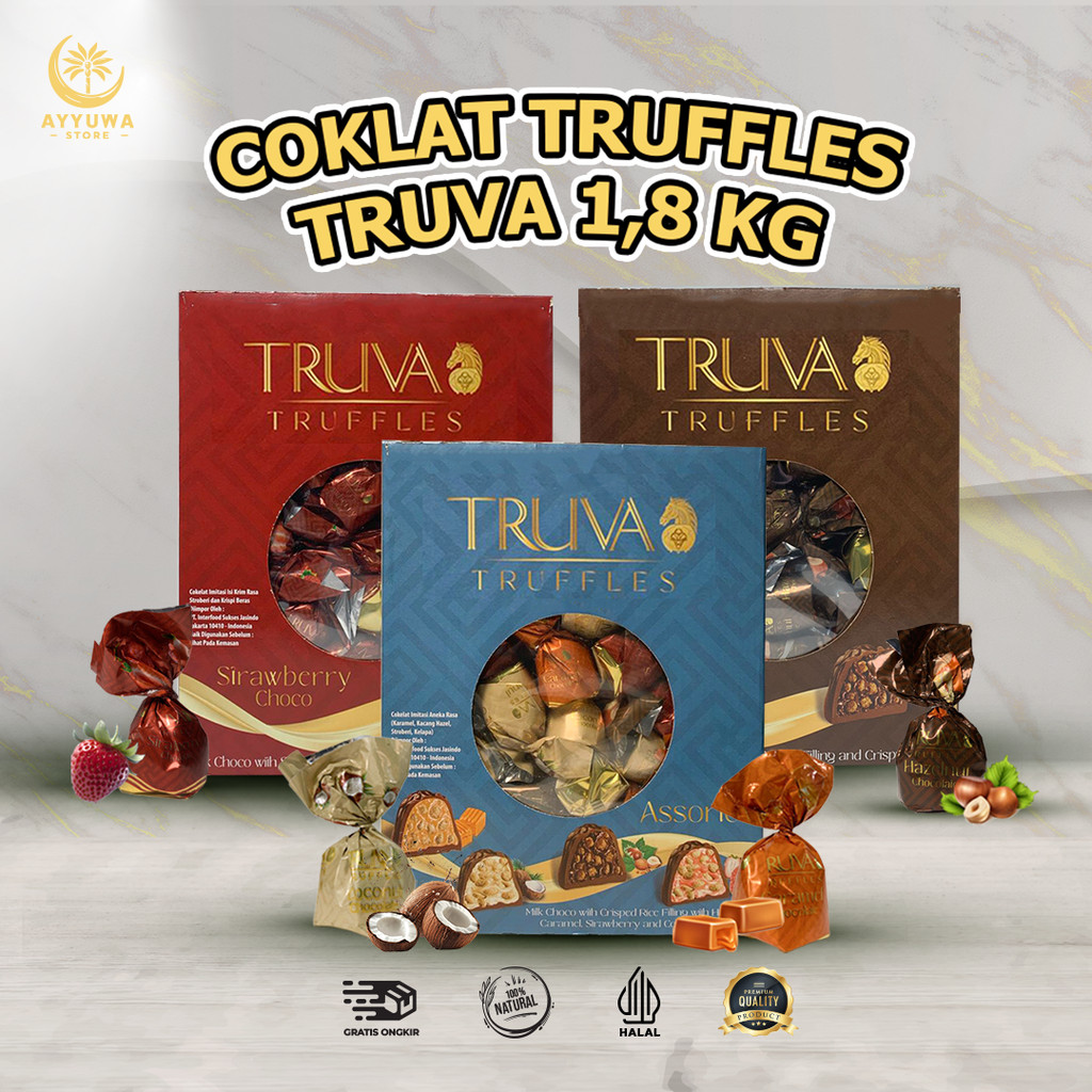 

COKLAT TURKEY TRUVA TRUFFLES 1,8KG / COKELAT TRUVA TRUFFLES ANEKA RASA RICE CRISPY PREMIUM