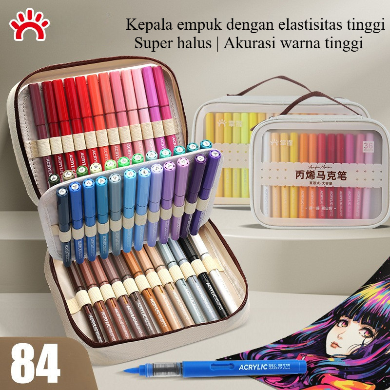 

Grasp Akrilik Spidol Lembut Portabel Set Pensil Air Lembut untuk Seni Siswa Spidol Menggambar Tumpuk Tidak Membekas di Kertas
