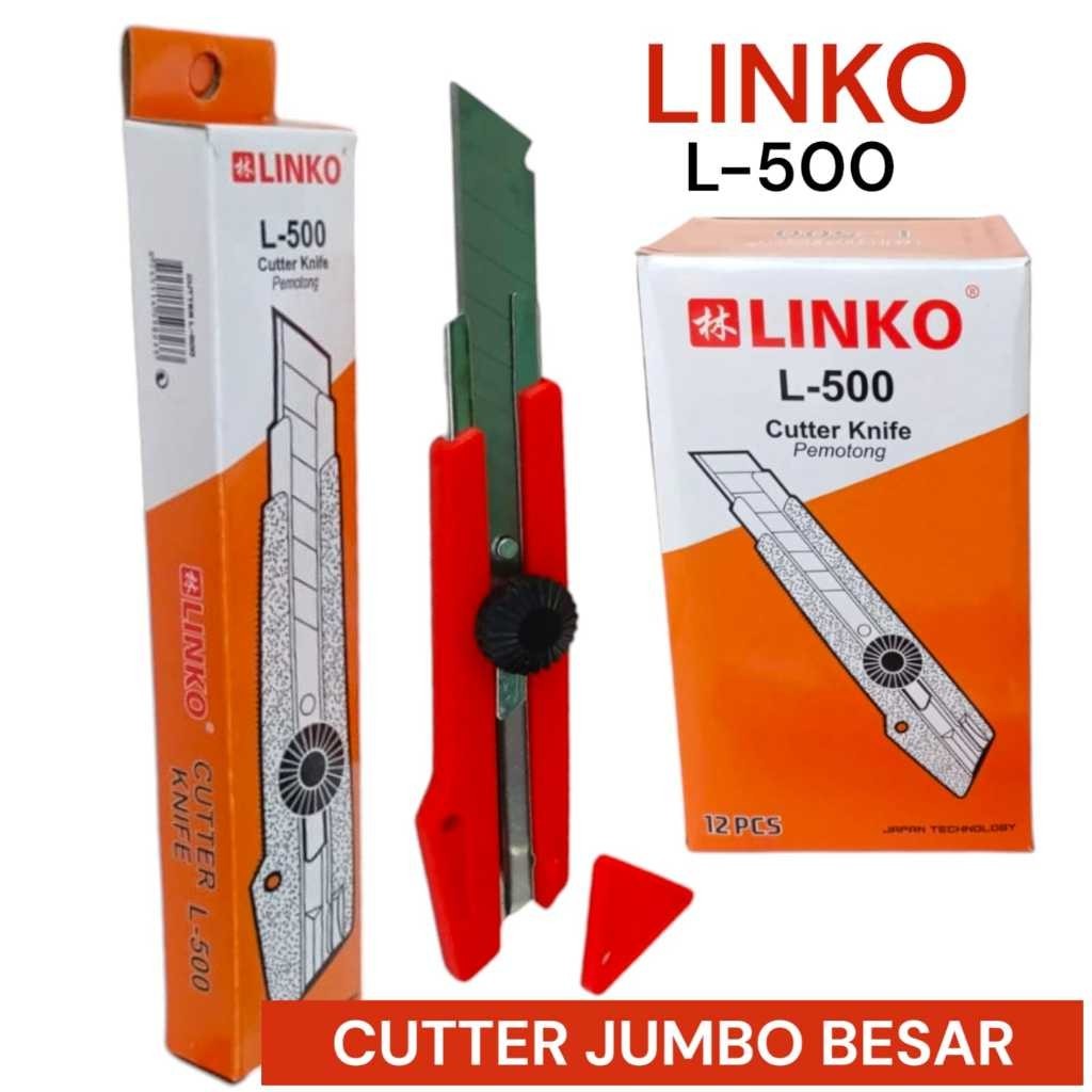 

Cutter Besar L-500 LINKO / CUTTER JUMBO Pemotong Kertas Kardus Serbaguna / Cutter Blade L-500 Murah