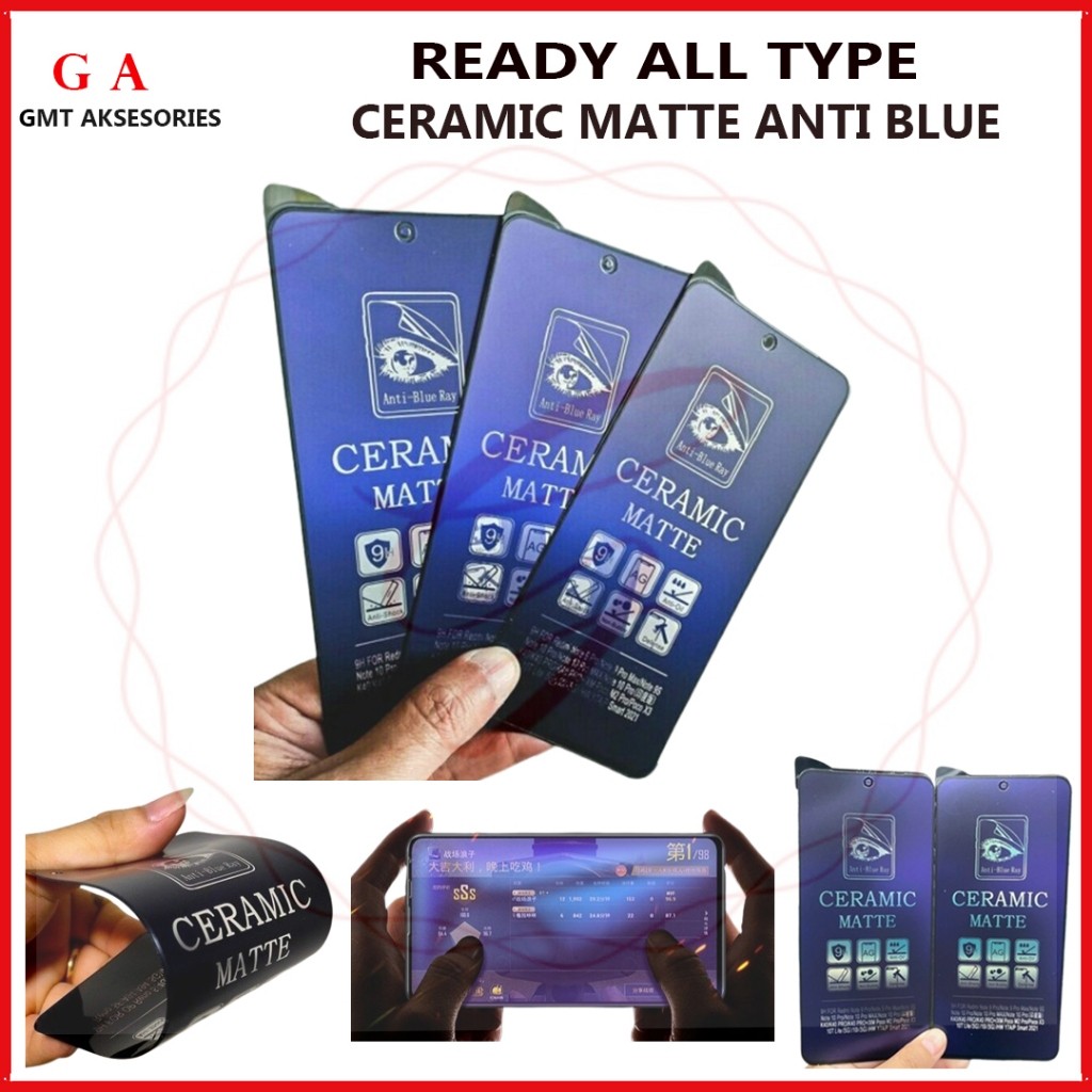 ANTI GORES CERAMIC MATTE ANTI BLUE OPPO F9 OPPO F9 PRO - GMT