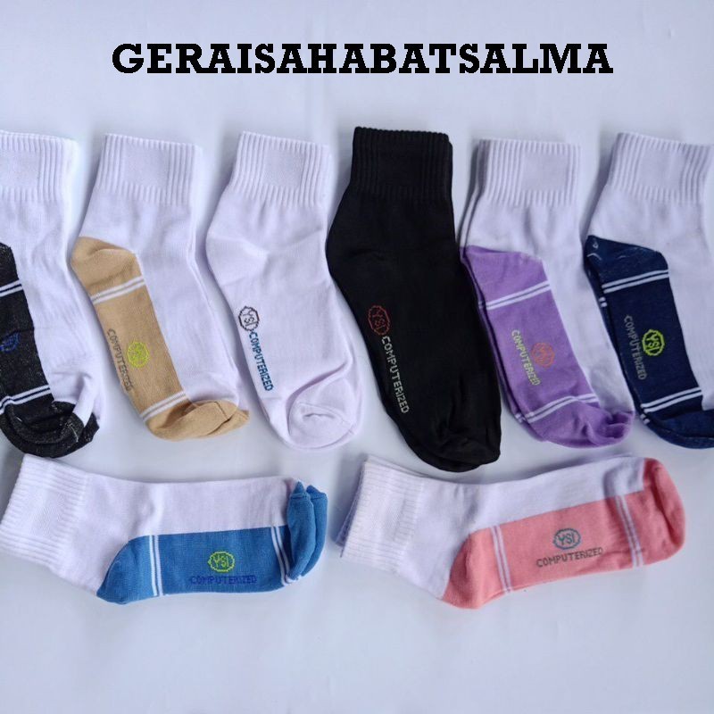 (KKPSCY) KAOS KAKI PENDEK SEKOLAH MATA KAKI COMPUTER KAOS KAKI SEKOLAH ANAK DEWASA YSI