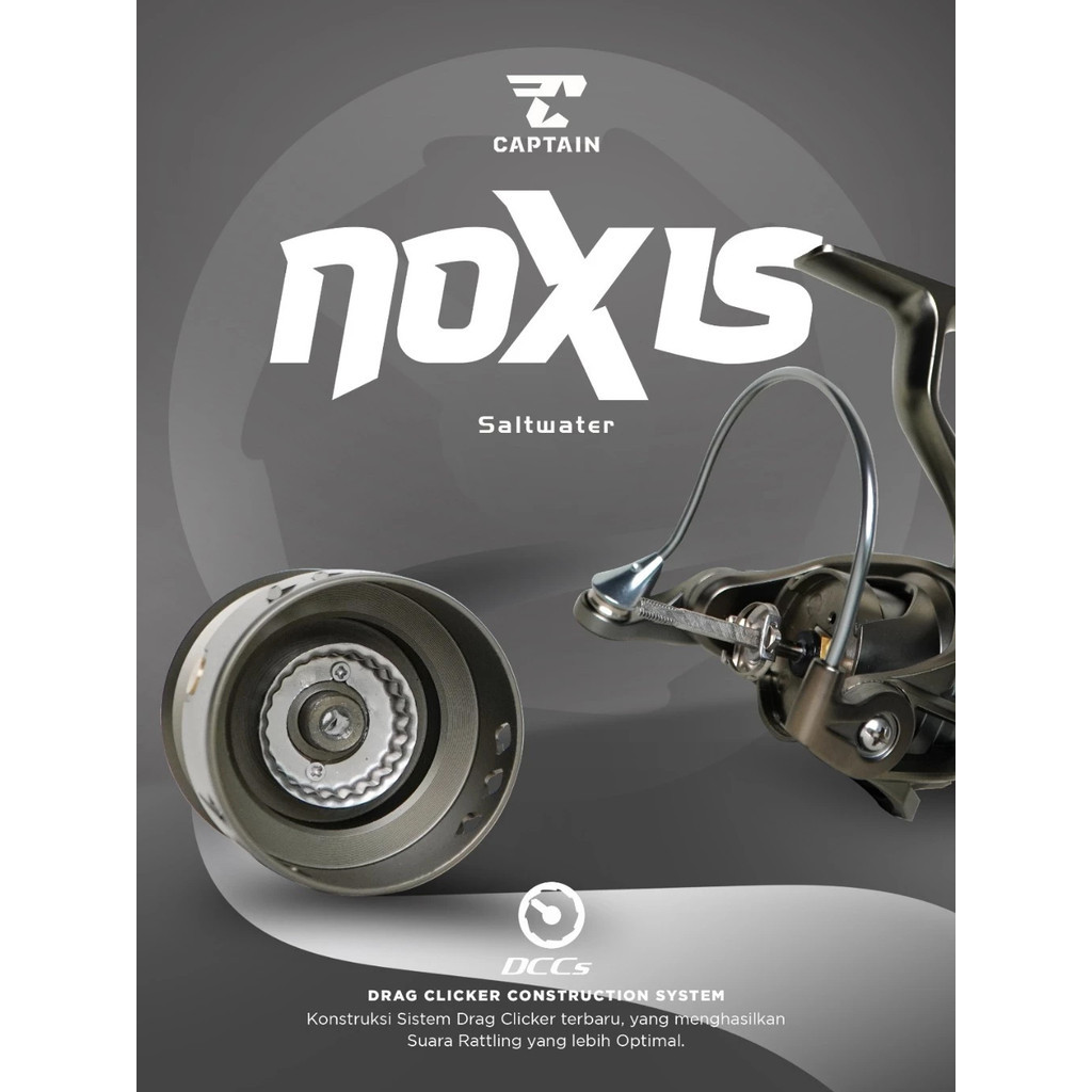 Reel Pancing CAPTAIN NOXIS SW 1500 - 3500 SW (5+1 Bearing) Power Handle Murah