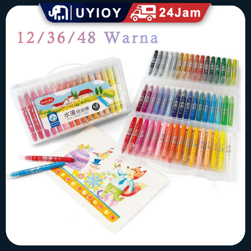 

New Crayon Grasp / Crayon Grasp Mata Sedang / Silky Crayon / Water Soluble Crayon / Krayon WarnaPremium