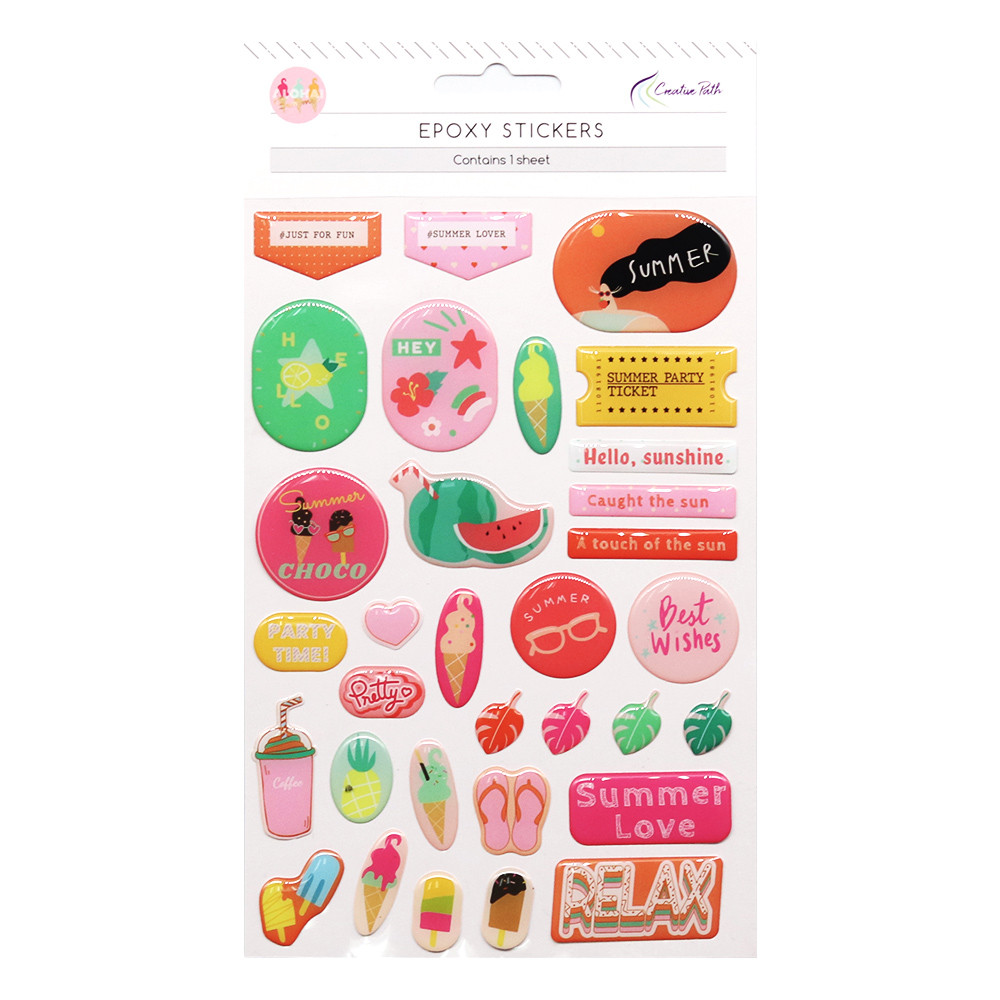 

Creative Path Epoxy Resin Stickers Self Adhesive DIY Crafts Embellishments Scrapbooking Cardmaking Decorations