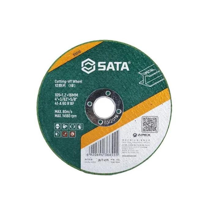 

Sata 55010 Mata Gerinda Potong 105 × 1.2 × 16 mm – Cutting-Off Wheel