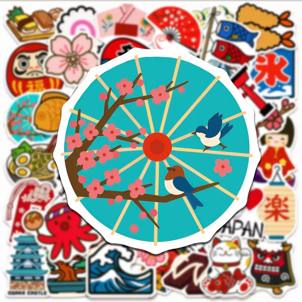 

10/50Pcs Japanese Classic Traditional Culture Stickers Vinyl Anime Decals Waterproof DIY Car Laptop Scrapbooking Luggage Phone