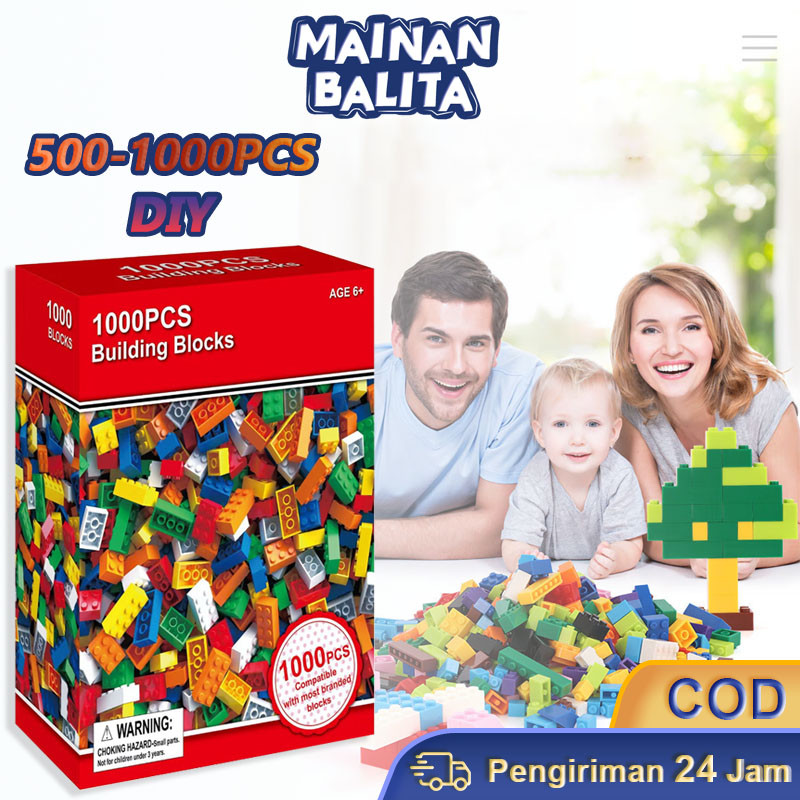M6335 Building Block Isi 500 PCS & 1000 PCS / Mainan Edukasi Anak Brick Kecil / Mainan Lego Block Ba