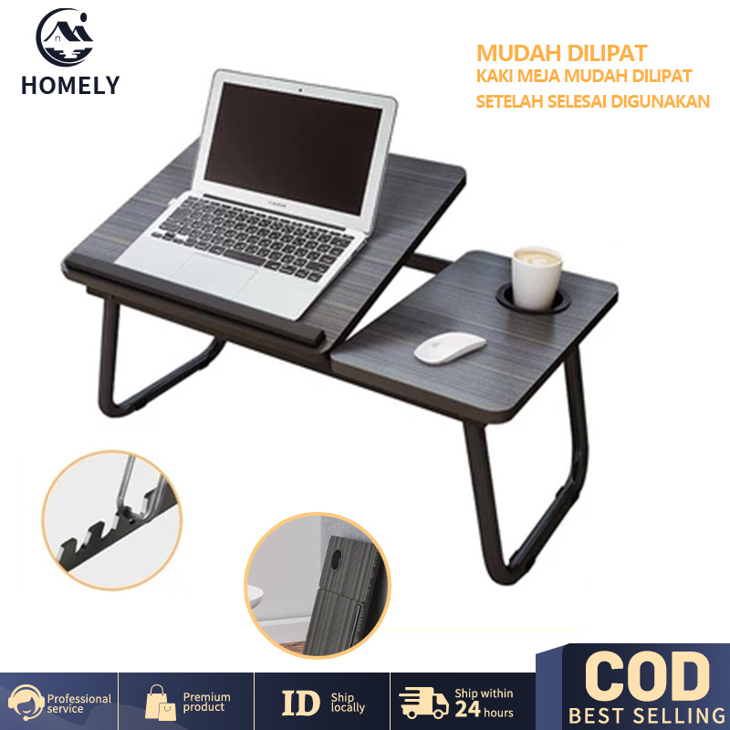 COD Meja Laptop Lipat Table  Foldable Table Belajar Serbaguna Meja Lipat Portable Computer Desk Bed 