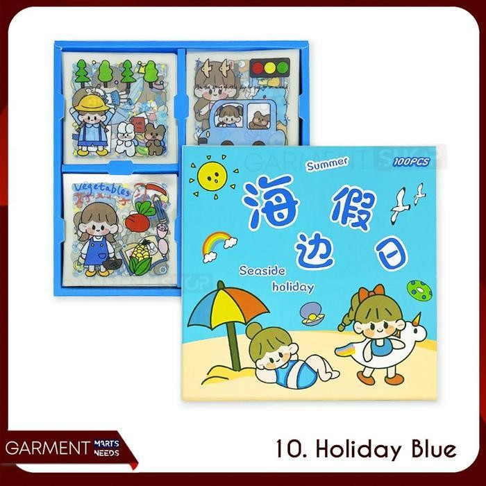 

[Produk Baru Berkualitas Garansi] Stiker Buku Diary Motif Kartun Korea Botol Minum Waterproof Handbook Scrapbook DIY Box Isi 100 Lembar kotak - #10 Paling Laris