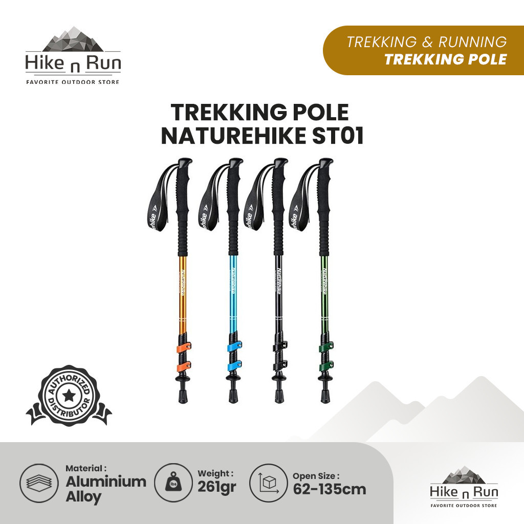 Naturehike Trekking Pole NH17D001-Z – Premium Aluminium Alloy, Varian 100/120/135cm