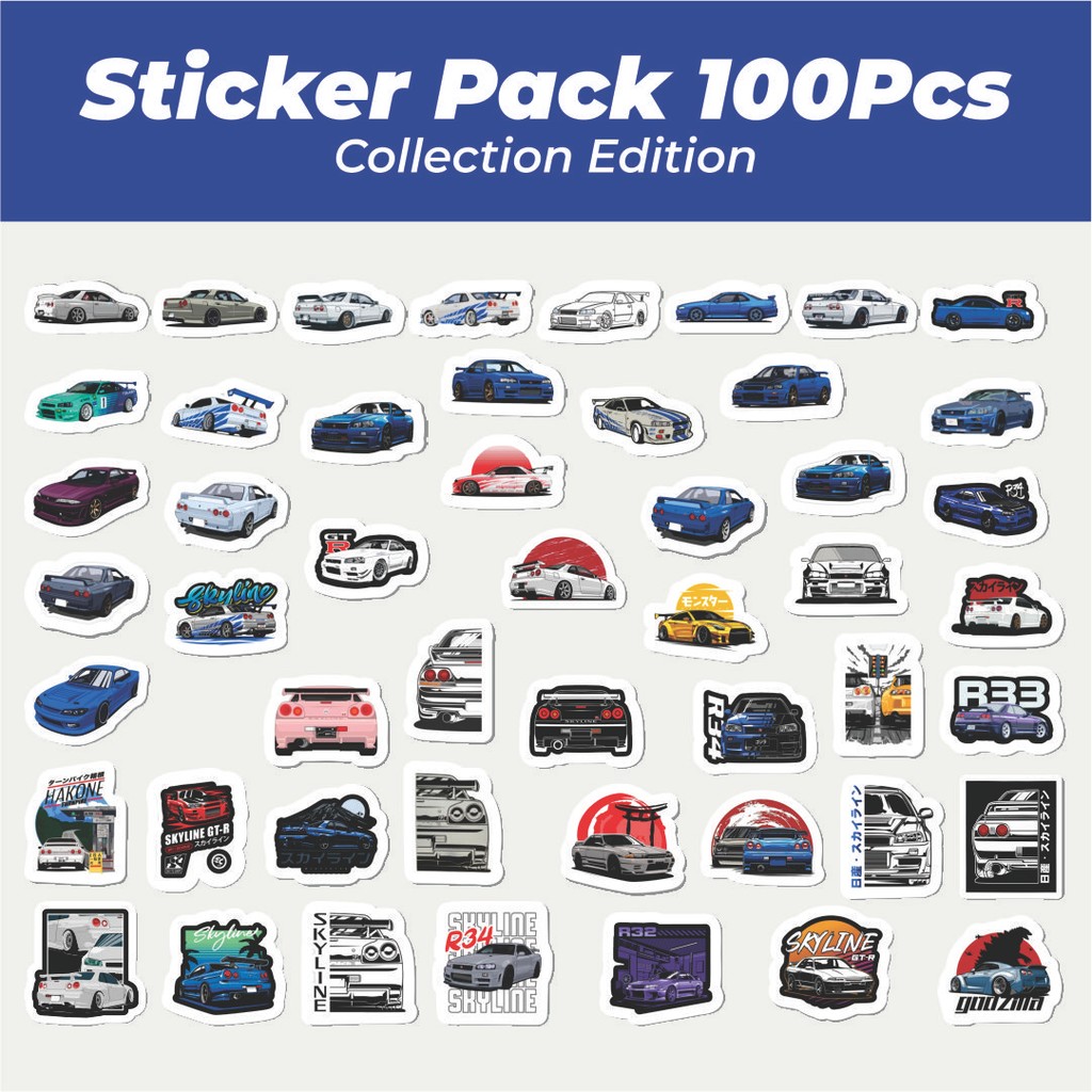 

Hot Stiker Skyline GTR Super Car Lucu Anti Air Stikers Berperekat Waterproof Sticker Decal Buat Motor Helm Buku Journal Koper Casing HP Laptop Botol Minum