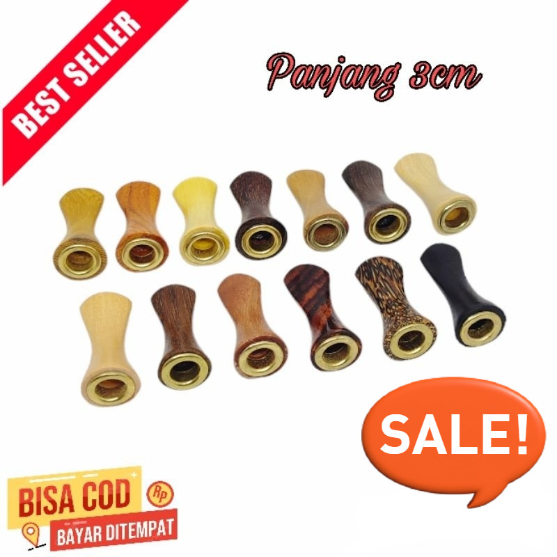 Once Pipa Mini Motif Duyung Panjang 3cm, 5cm, 7cm 14 Kayu Nusantara asli original