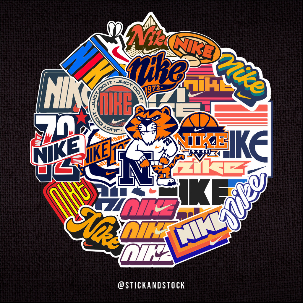 

STIKER PACK NIKE RETRO VINTAGE | STICKER TUMBLER | STICKER HP LAPTOP HELM MOTOR