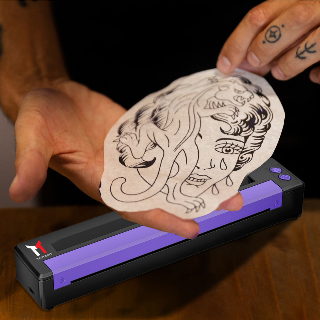 

MHT-Large Paper Bin Design Portable Thermische Tattoo Stencil Printer A4 Thermal Temporary Tattoo Printer Sticker Printer