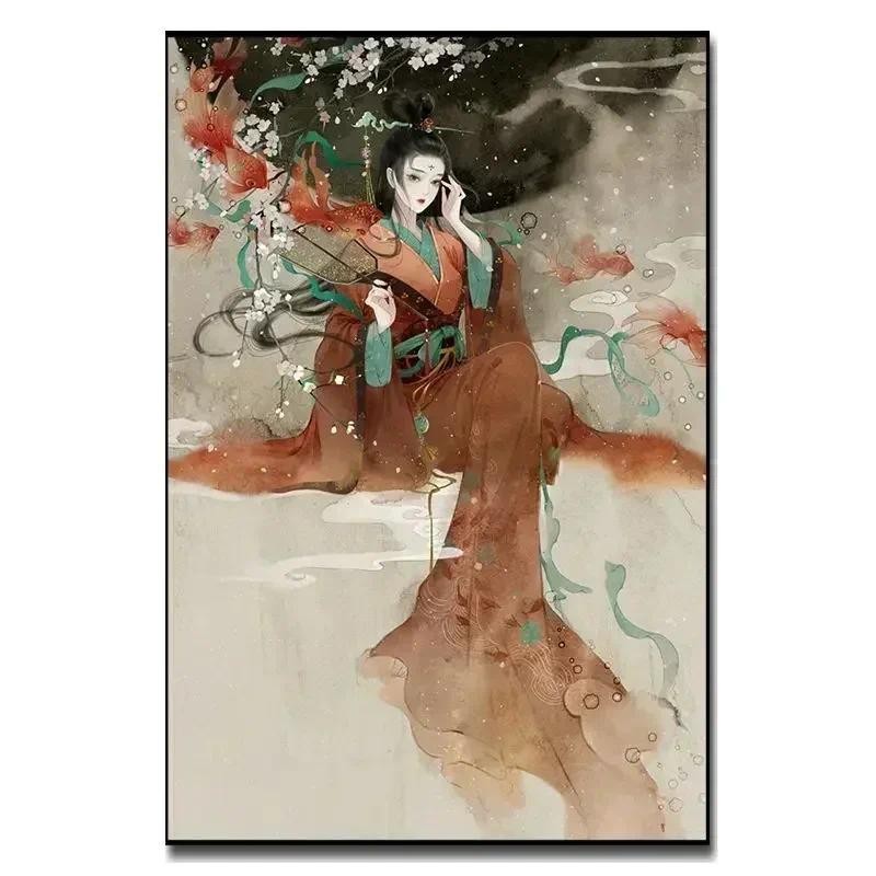 

21846-Tulip diy digital acrylic flower painting explosion hand-filled landscape painting