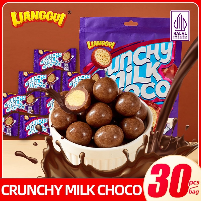 

[HALAL] Lianggui Crunchy Milk Choco Cokelat Dengan Rasa Susu Cocok Untuk Cemilan Crunchy Milk Choco Anak Dan Keluarga Coklat 90g 1 Pack Enak Cemilan
