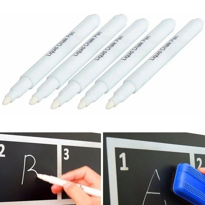 

NEW 3 Pcs White Liquid Chalk Pen/Marker for Glass Windows Chalkboard Blackboard No-dust Chalks School Supplies Teacher Supplies