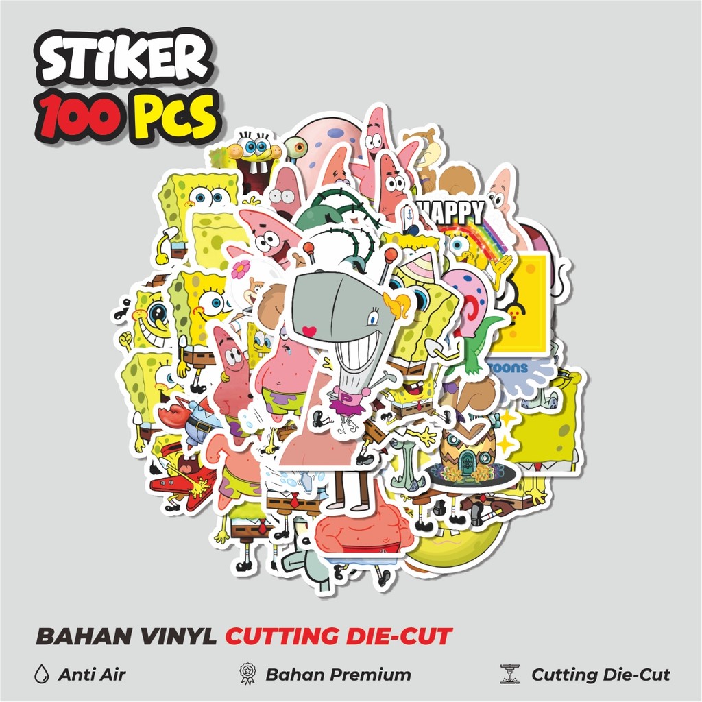 

Terbaru! 50 pcs Stiker Spongebob Squarepants Universe Series Character Mix 1 Dekorasi Lucu Kreatif untuk Notebook, Skateboard, HP