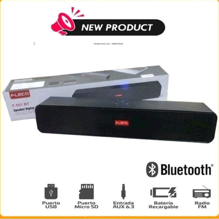 STREO SERBA COD Speaker Soundbar Bluetooth Wireless Fleco F-551 BT Speaker Digital Soundbar Fleco / 