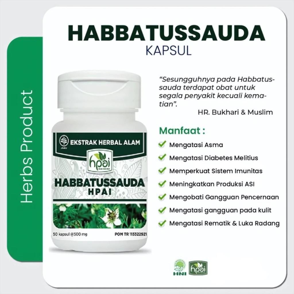 Habbatussauda HNI – Minyak Jinten Hitam Kapsul | Jaga Imunitas, Jantung & Pencernaan