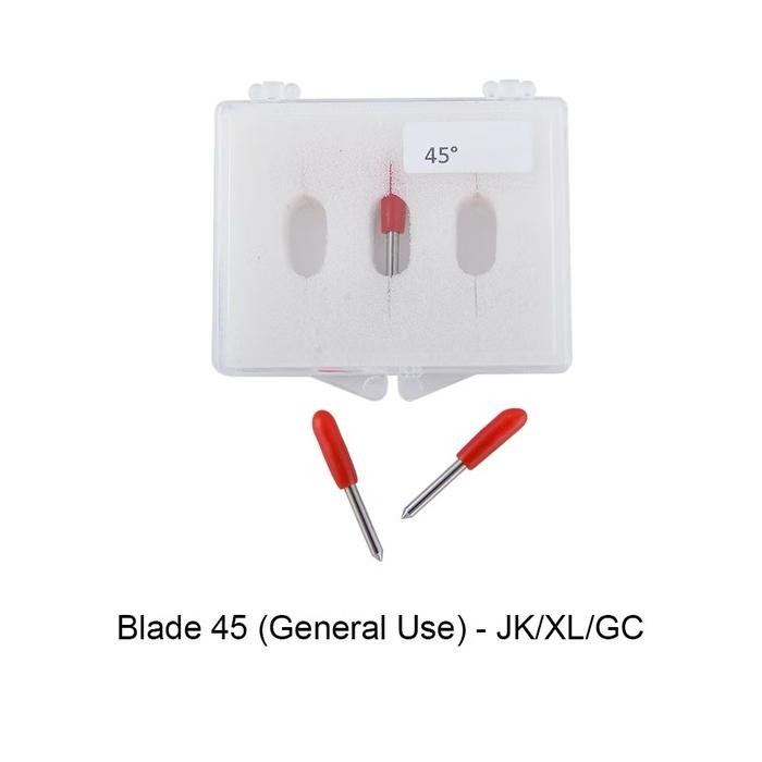 

3 pcs Blade / Jarum / Mata Pisau Import Mesin Cutting Sticker untuk Roland Jinka Teneth Rhinotec Redsail Copam Harizo GCC 30 / 45 / 60 derajat - Merah 45, Surabaya