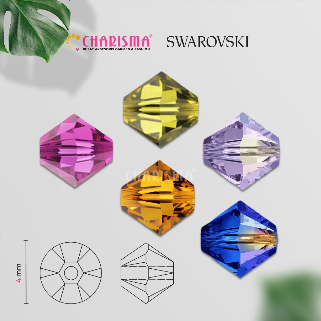 Charisma Swarovski Beads 5328 - Kristal Mutiara Original 4mm-8mm/ Harga Per Lusin