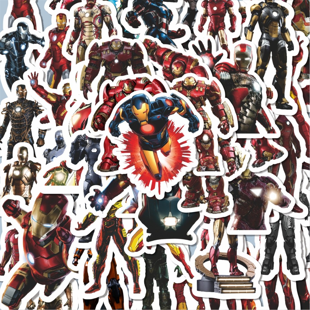 

100PCS Lucu Stiker Marvel Series Character Ironman Stiker Aesthetic Stiker Anti Air Stikers Berperekat Waterproof sticker decal buat Motor Helm Buku Journal Koper Casing HP Laptop Botol Minum Hadiah anak