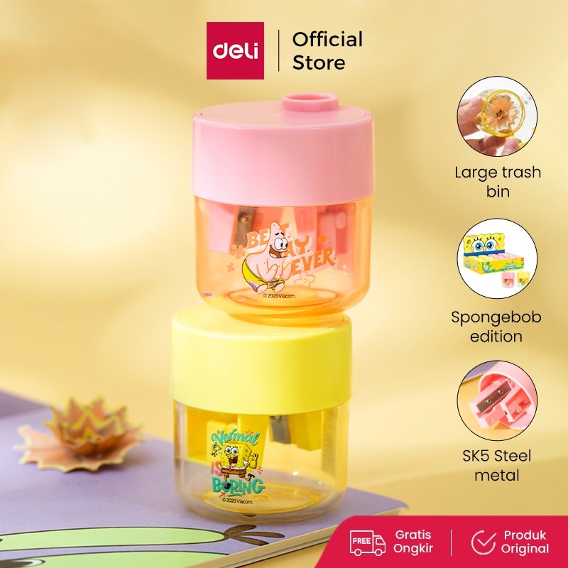 

Deli Rautan Pensil / Pencil Sharpner Kuning - Pink Spongebob Special Edition EH561