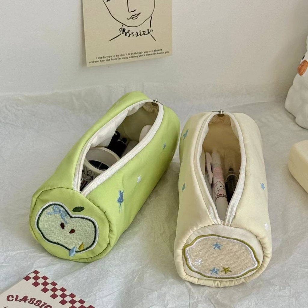 

[HARU] Fruits Series Round Pencil Case Tempat Penyimpanan Alat Tulis Kotak Pensil Pouch Serbaguna Tentengan Lucu