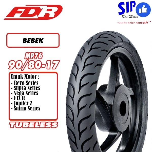 Ban motor bebek Soft Compound FDR Sport MP76 MP 76 90 80 17 Tubeless
