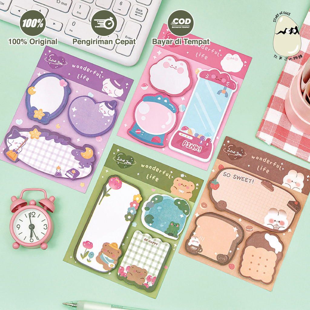 

Sticky Note l Sticky Note l Kertas tempel l Post it l Memo Set isi 3 l Kertas Tempel l Aesthetic