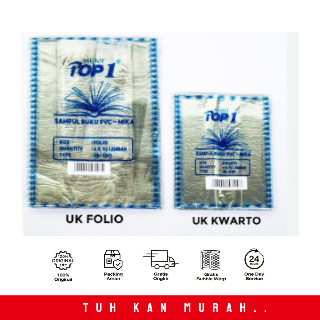 

POP1 SAMPUL BUKU PVC MIKA KWARTO SB-K10 PAK