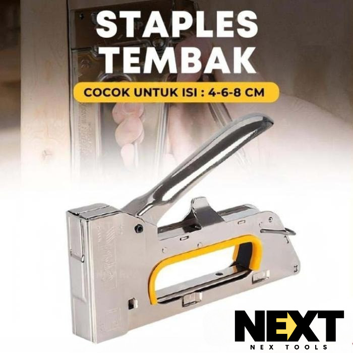 

STAPLE GUN TEMBAK POWERFUL 3 IN 1 – STAPLER TEMBAK JOK, KAYU, SOFA, KARPET – NEX TOOLS