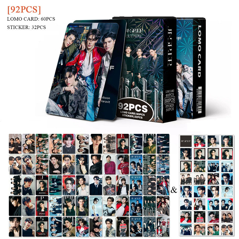 

92Pcs/Set Thai Boyband JASP.ER Laser Lomo Card Joong Aou Santa Pond HD Photocard With Scrapbook Stickers ﻿