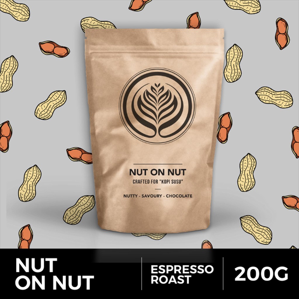 

Nut on Nut 200g - Biji Kopi Robusta Kopi Susu Blend | Coffeenatics