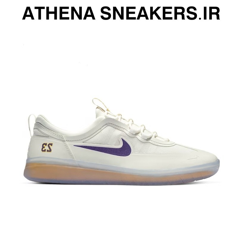 Sepatu Nike SB NYJAH Free 2 NBA Los Angeles Lakers White Court Purple BNIB Original