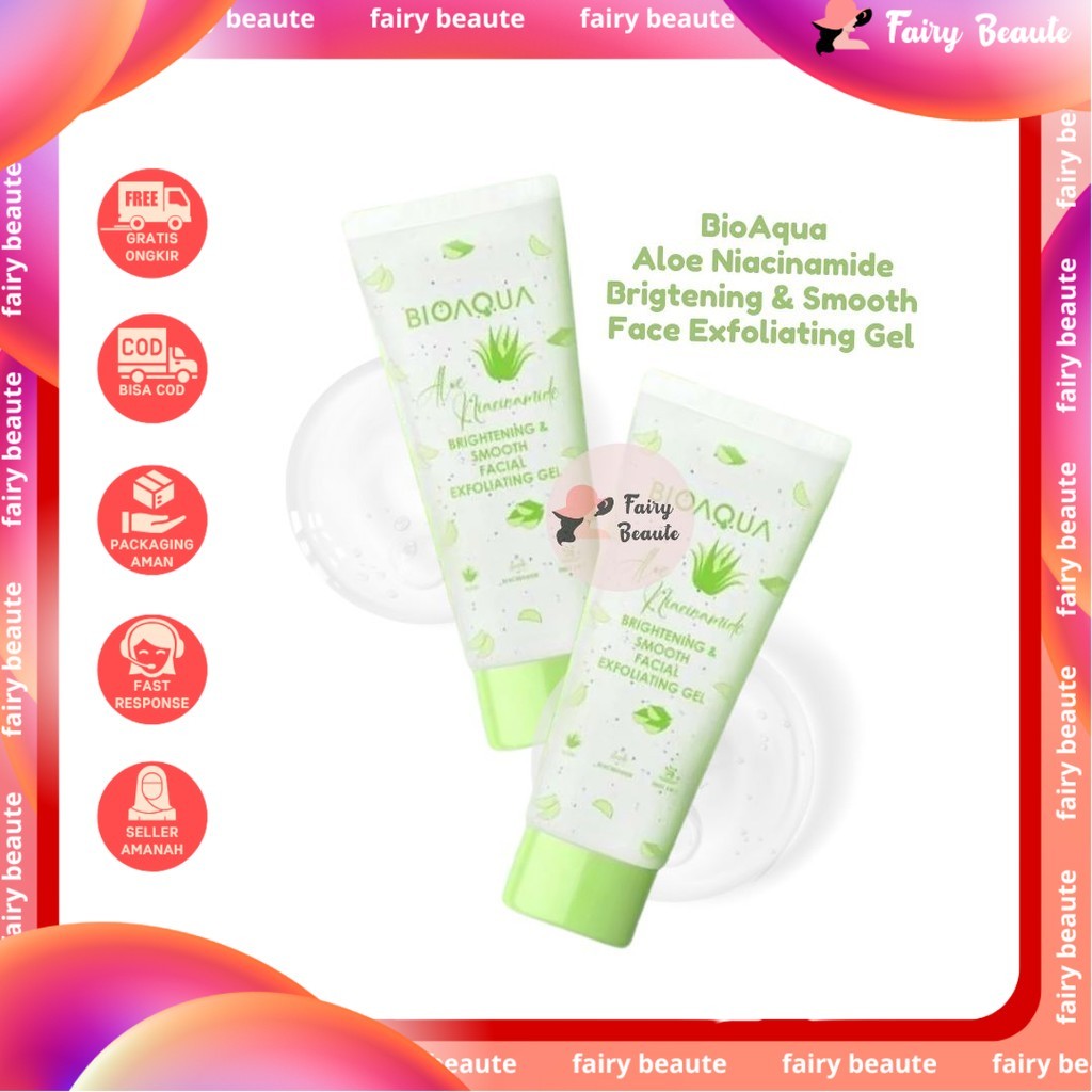 Bioaqua Cosmetics Wajah Niacinamide Brightening & Smooth Facial Exfoliating Gel 100g