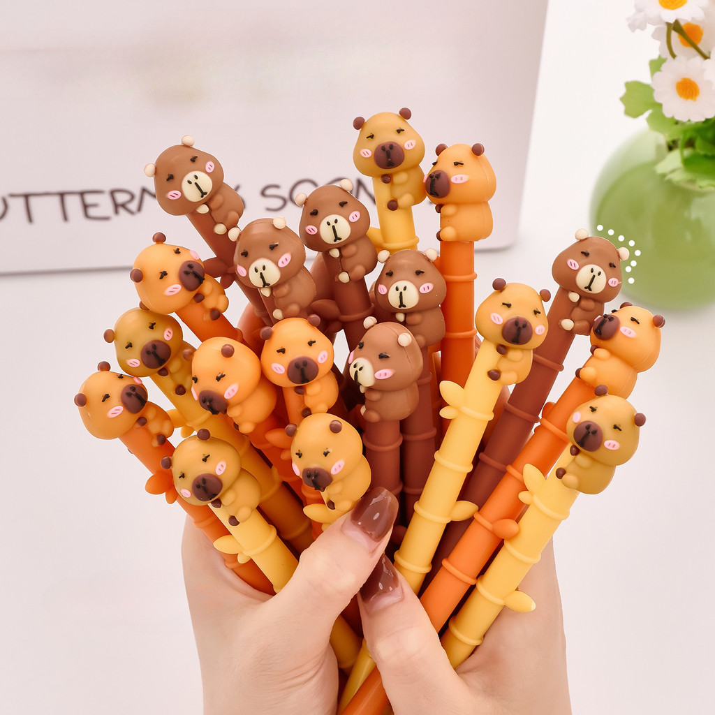 

[HARU] Capybara with Bamboo Series Pen Puplen Pena Karakter