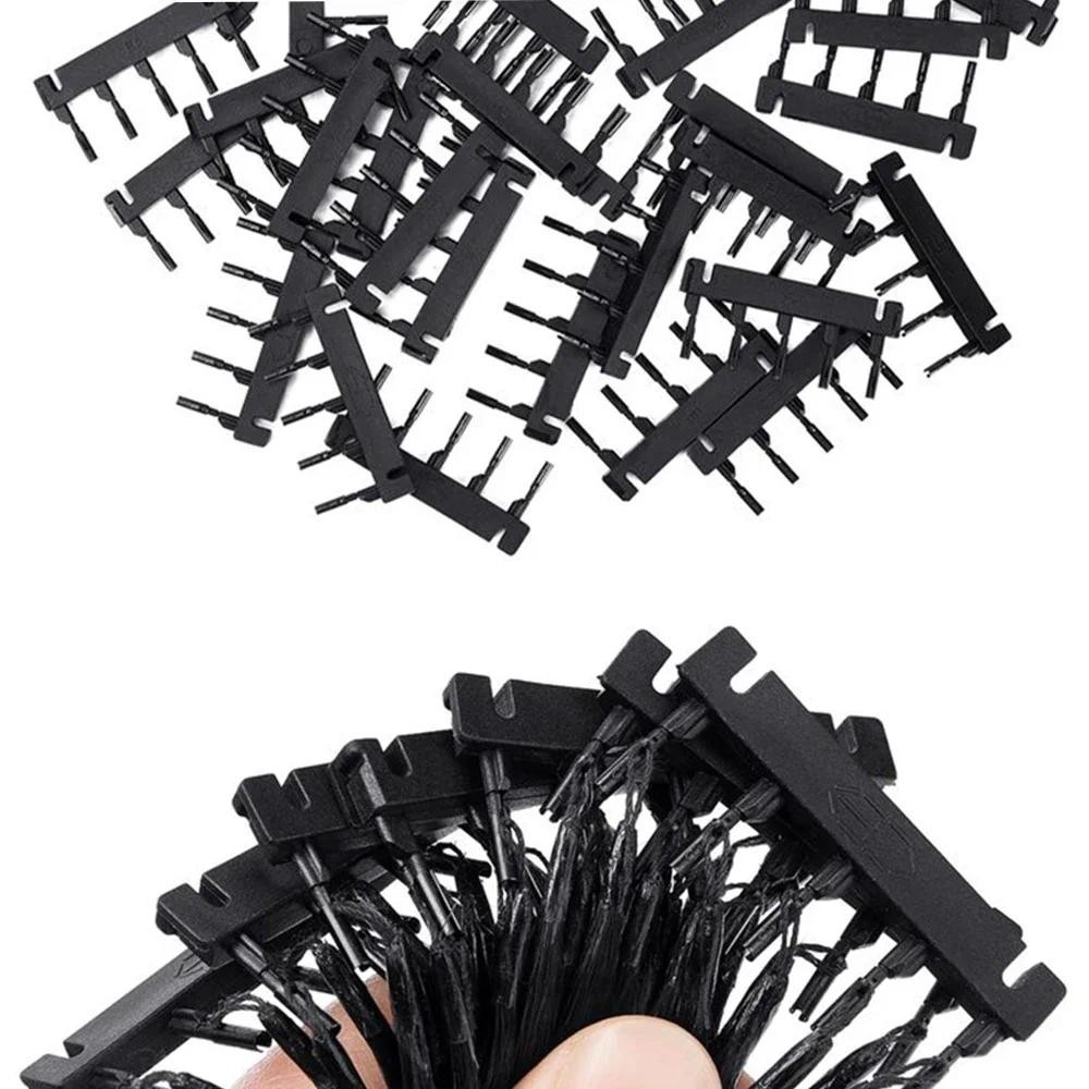 6D Hair extension machine 6D hair extension comb 40pcs/lot 6D Hair Extensions buckles black brown bl