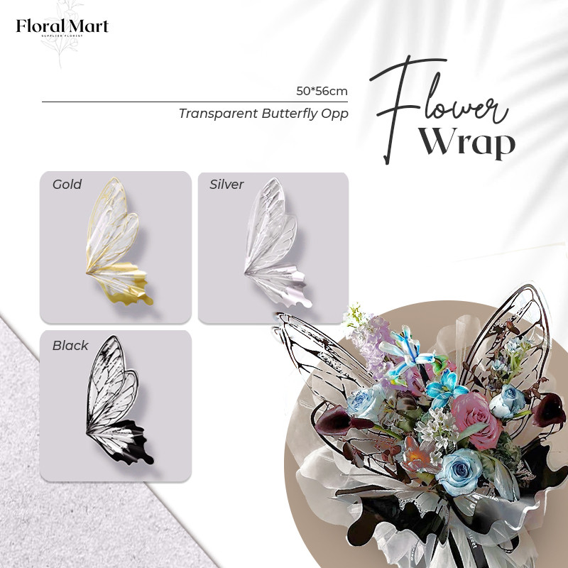 

Cellophane Kertas Buket Butterfly Wings Wrapping Floral Mart