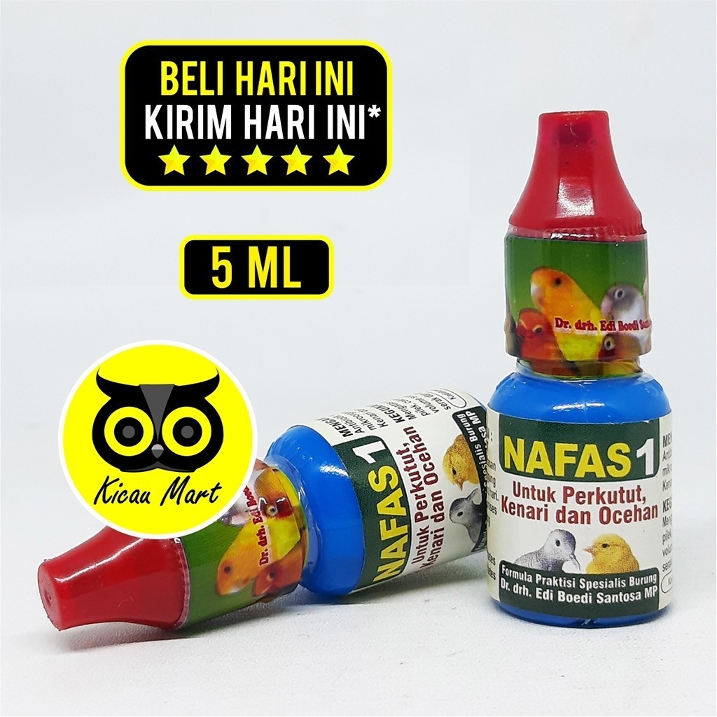 KICAU MART OBAT BURUNG KENARI MURAI ANIS KACER NAFAS 1 DR. EDI BOEDHI ATASI SERAK NAFAS PENDEK LESU 