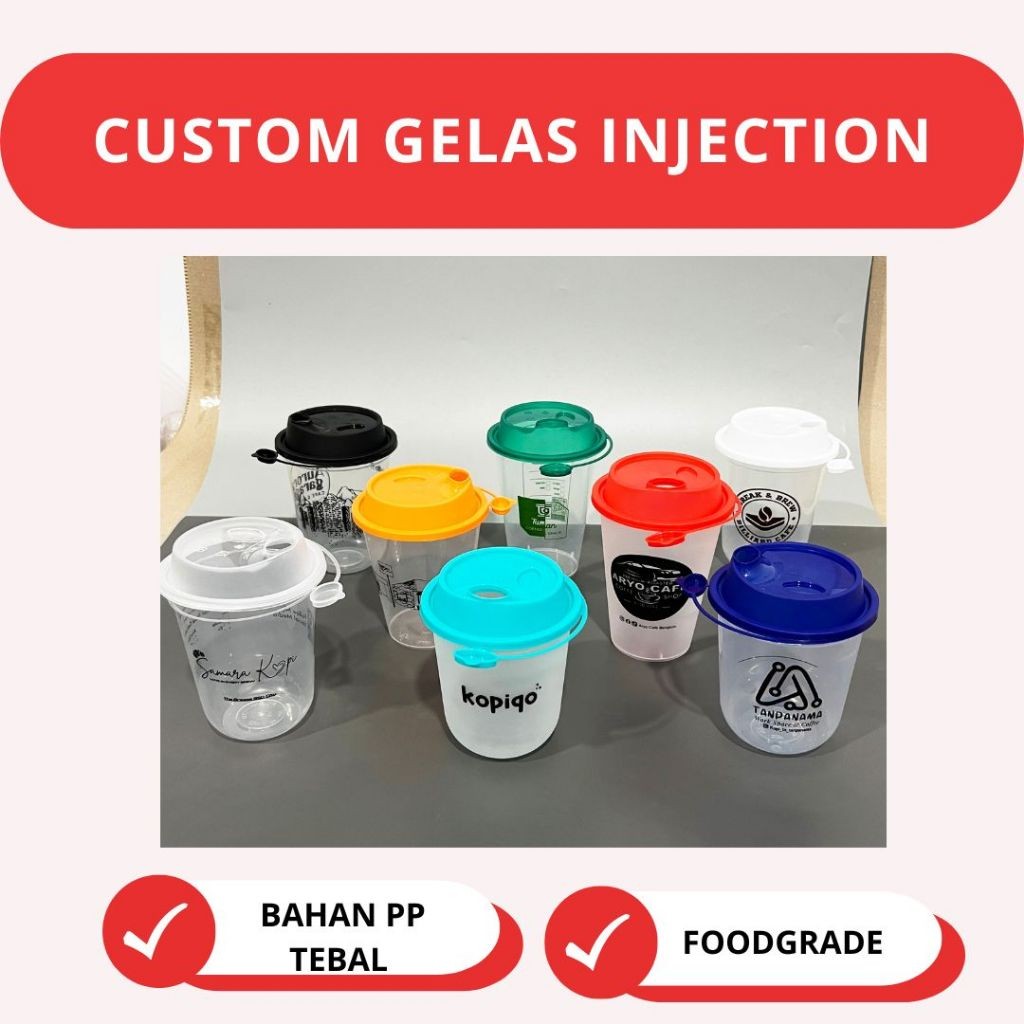 (1.000PCS) SABLON CUP PP INJECTION 12/14/16/22 OZ / SABLON GELAS PP THINWALL TERMURAH